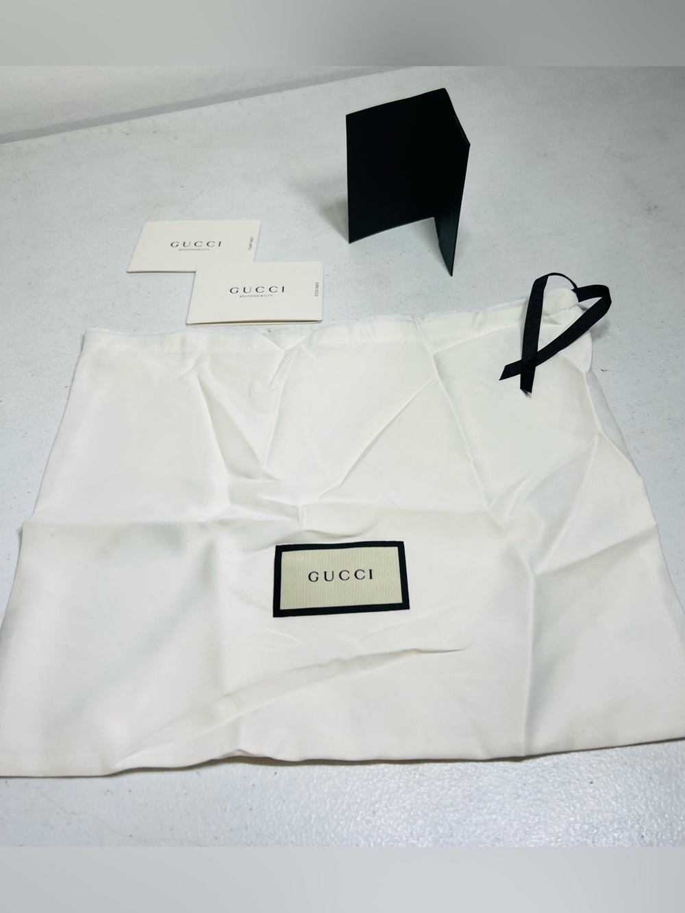 Gucci Empty Dust Bag Packaging Cards Ribbon Drawstring Storage Pouch